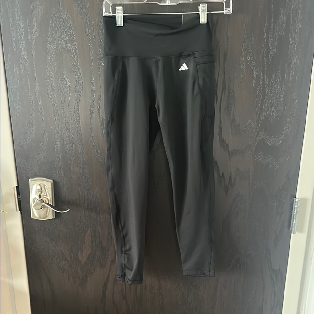 Adidas Black Leggings High Waist Moisture-Wicking